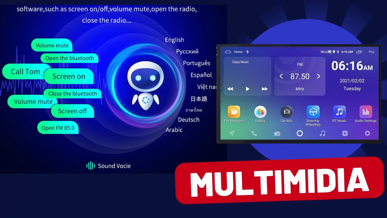 Toppal AI Voice Assistant one-time activation for car multimedia system